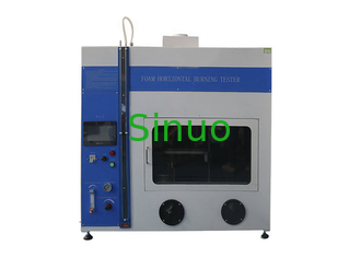 Control horizontal ISO9772 del PLC del Burning de los materiales plásticos de la inflamabilidad de la cámara celular de la prueba