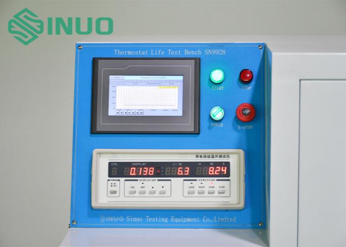 Dispositivo del banco de pruebas de la vida del termóstato del IEC 60598-1 para el control del PLC de la medida de la temperatura 1