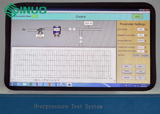 Sistema de prueba de la sobrepresión de la prueba de escape de la presión del vehículo eléctrico del IEC 62196-3 1