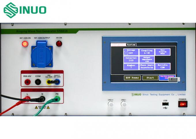 IEC 61000-4-12 Generador de prueba de señal de onda de sonido, probador EMC en líneas eléctricas de bajo voltaje 0