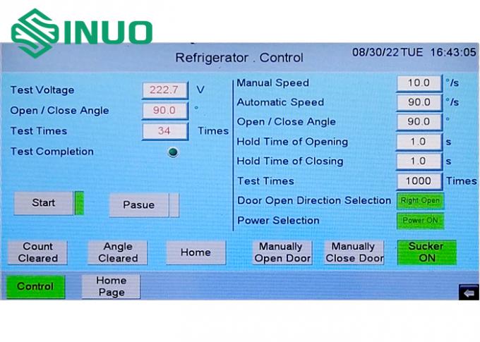 IEC60335-2-25 Máquina de ensayo de resistencia de la puerta del horno de microondas del refrigerador 1