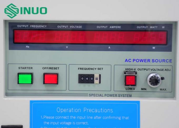 Fuente de alimentación AC de fase única 5KVA IEC 61800-2 utilizada para electrodomésticos 1