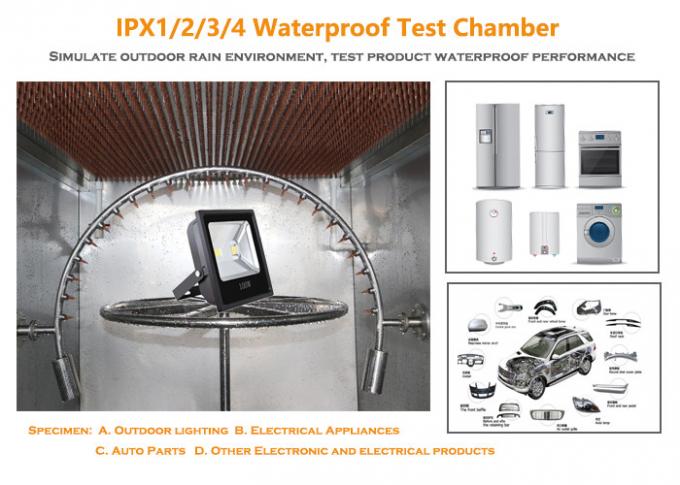 ³ del equipo de prueba del ingreso del agua del IEC 60529 IPX1~IPX4 el 1m, cámara impermeable de la prueba 3
