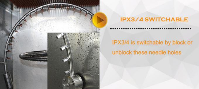 Agua de rociadura oscilante del tubo del IEC 60529 IPX3 IPX4 contra cámara de la prueba de código del IP 1