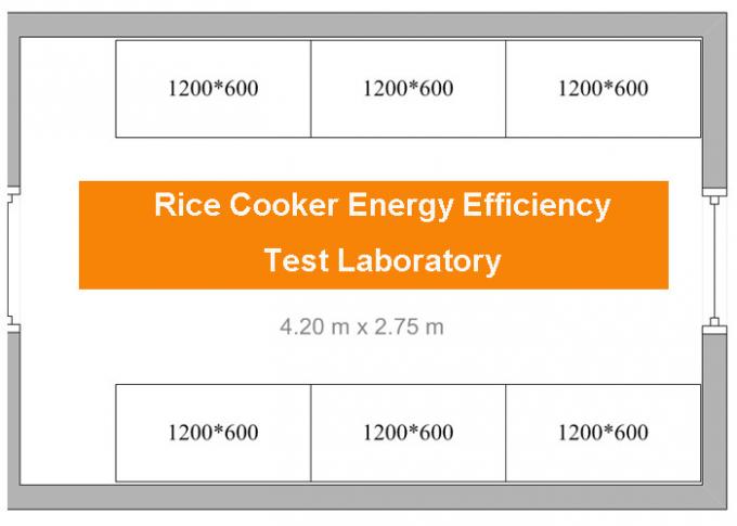 Bancos de pruebas eléctricos del laboratorio 2 del rendimiento energético de los hervidores de arroz 6 esquinas negras 1