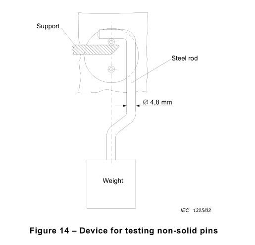 Zócalo del enchufe - dispositivo de la prueba del mercado 100N para probar el cuadro sólido no- 14 del IEC 60884-1 de los pernos 0