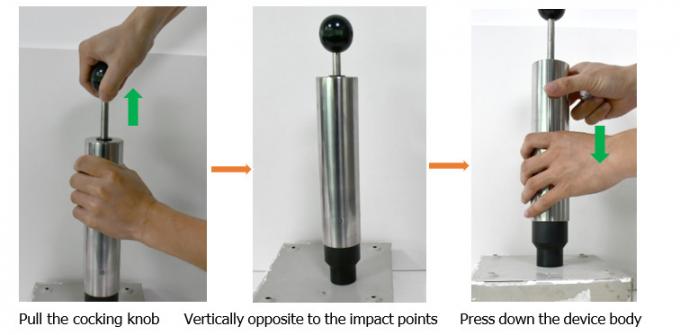 Dispositivo de la prueba de impacto de la energía del probador 2J del martillo de la primavera del acero inoxidable del IEC 60068-2-63 0