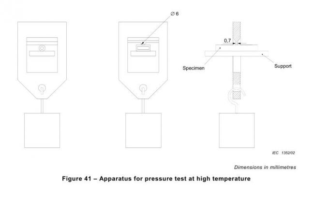 Cuadro del IEC 60884-1 aparato de la muesca de 41 cordones para la prueba de presión en la temperatura alta 0